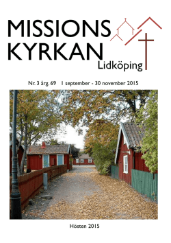 Hösten 2015 - Missionskyrkan Lidköping