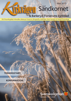 Församlingsblad Nässjö pastorat 2015-03 hösten