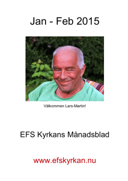 Månadsblad - EFS-KYRKAN I SKELLEFTEÅ