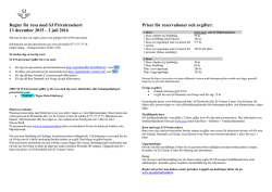Regler för resa med SJ Privatresekort 15 juni – 13 december 2008