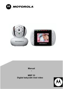 Manual - MBP 33 Digital babyvakt med video