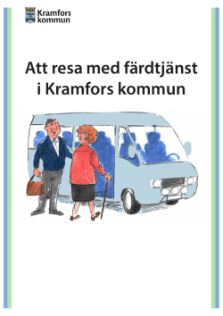 Att resa med färdtjänst i Kramfors kommun