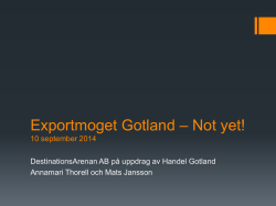 Exportmoget Gotland