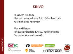 KINVO Katrineholms Innovationsmodell för Vård & Omsorg