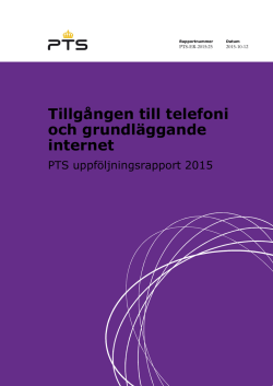 Tillgången till telefoni och grundläggande internet