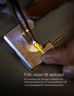 Ny bok: Från vision till verkstad - RISE Research Institutes of Sweden