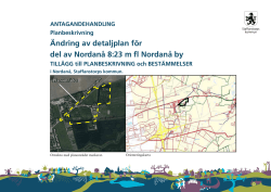 Ändring av detaljplan för del av Nordanå 8:23 m fl Nordanå by