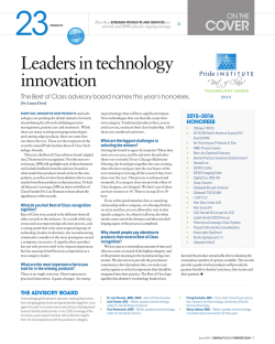 Leaders in technology innovation