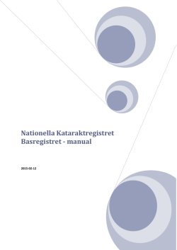 Basregistret 2015 - Nationella Kataraktregistret