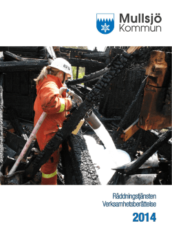 Räddningstjänstens verksamhetsberättelse 2014 (pdf 3 MB)