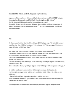Klimat 2E: Mat, Vatten, Jordbruk, Biogas och - Klimat-CBT