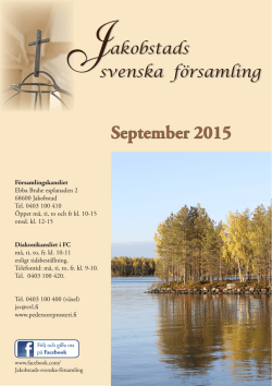 September 2015 - Församlingarna i Pedersöre prosteri