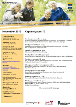November 2015 Kaplansgatan 10