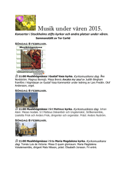 Musik under våren 2015.