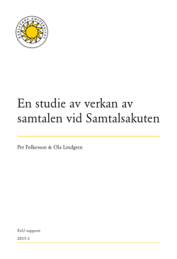 En studie av verkan av samtalen vid Samtalsakuten