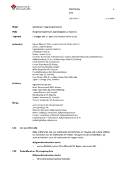 Hjälpmedelsnämnderns protokoll 2015-04-17