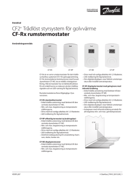 CF2+ Trådlöst styrsystem för golvvärme CF