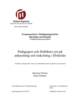 Examensarbete 2015 Micaela & Elina - MUEP