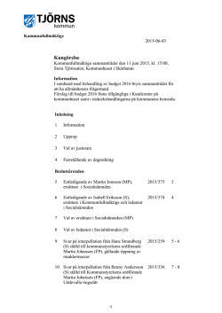KF 0611 - Tj&ouml;rns kommun
