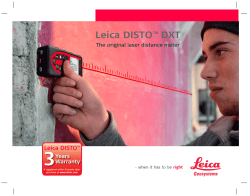 Leica DISTO™ DXT - Leica Geosystems