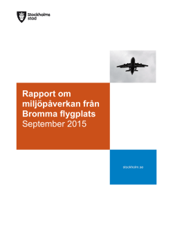 Rapport om miljöpåverkan från Bromma flygplats