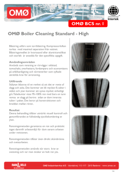 OMØ Boiler Cleaning Standard - High OMØ BCS nr. 1