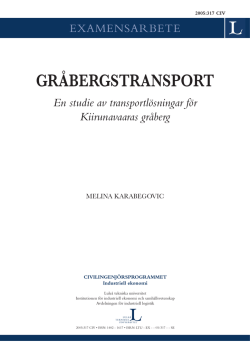 En studie av transportlösningar för Kiirunavaaras gråberg