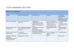 LGVO arbetsplan 2015-2016