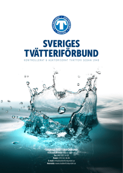 Sveriges Tvätteriförbund – Informationsbroschyr