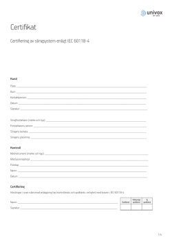 Certifikat för mätning av hörslingor med FSM 2.0 (ifyllbar pdf)