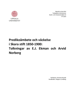 Predikoämbete och väckelse i Skara stift 1850-1900