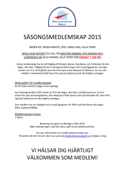 åtgärdsplan – scandinavian masters 2007
