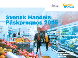 Svensk Handels Påskprognos 2015