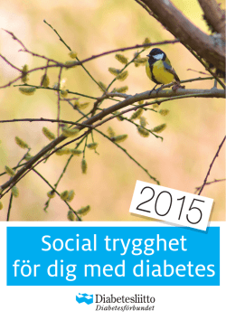 Social trygghet för dig med diabetes 2015