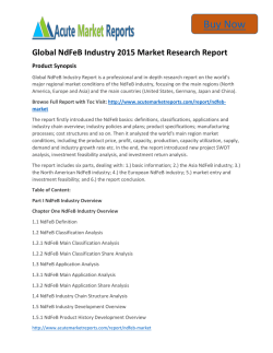 Global NdFeB - Industry Trends, Market Size, Segments, Growth Prospects: Acute Market Reports