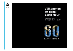 Välkommen att delta i Earth Hour