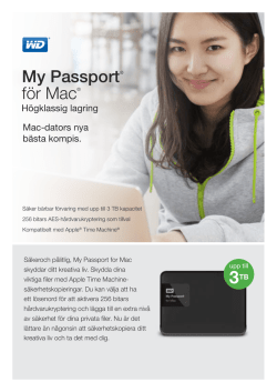 My Passport® for Mac® Premium Storage - Product
