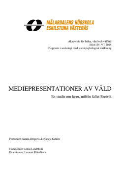 Mediepresentationer av våld - Breivik