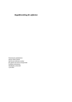Regelförenkling för sjöfarten (JS)