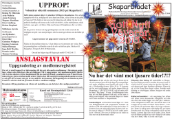 ANSLAGSTAVLAN Skaparbladet UPPROP!