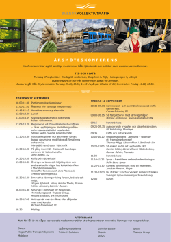 Program Årsmöteskonferens 2015