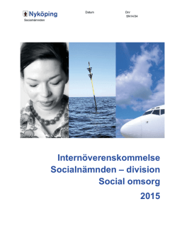 Internöverenskommelse Socialnämnden och division Social omsorg