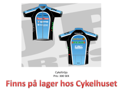 Cykeltröja Pris: 300 SEK