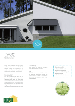 DA32 produktblad - Draper Solskydd