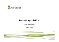 Förvaltning av FGS:er