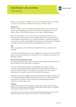 Kemikalier att undvika - informationsblad 2015 (PDF
