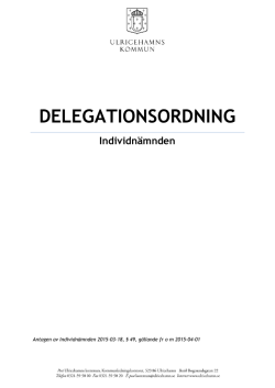 Delegationsordning individnämnden
