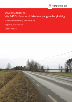 Väg 345 Strömsund-Ulriksfors gång- och cykelväg