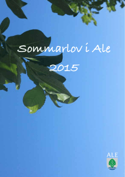 Sommarlov i Ale 2015