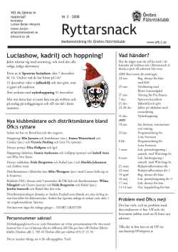 Ryttarsnack - Örebro Fältrittklubb